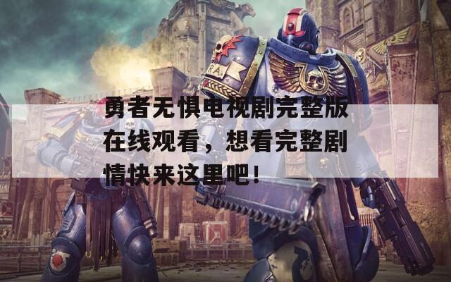 勇者无惧电视剧完整版在线观看，想看完整剧情快来这里吧！